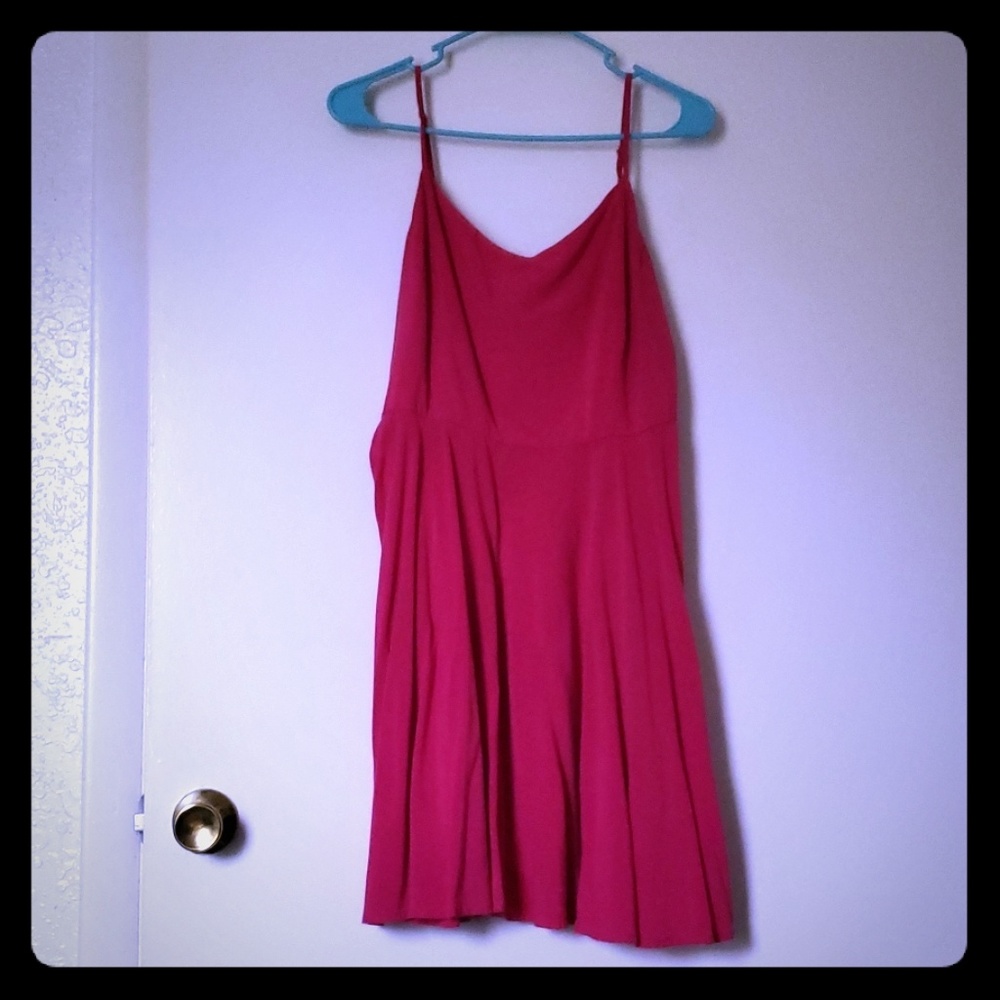 Hot Pink Spaghetti Strap Dress